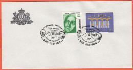 SAN MARINO - 1984 - 50 Lavoisier + 400 Europa Cept + Annullo 36° Fiera Del Francobollo Riccione - Ufficio Filatelico Di - Lettres & Documents