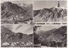 St. Christoph, 1800 M A. Arlberg, Tirol - (Österreich, Austria) - 1959 - Vallugabahn Luftseilbahn / Cable-car / Gondel - Landeck