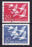 1956. Finland. Whooper Swans (Cygnus Cygnus). Used. Mi. Nr. 465-66 - Usati