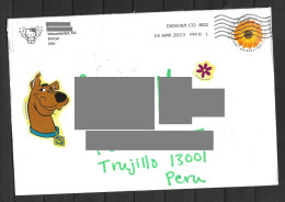 US Cover With Flower 2022 Forever Stamp Sent To Peru - Covers & Documents