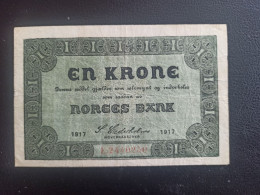 Norvège Billet 1 Krone 1917 - Norvegia