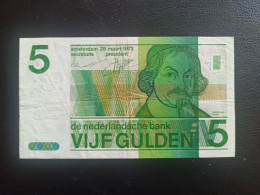 Pays-Bas Billet  5 Gulden 1973 Tbe - 5 Florín Holandés (gulden)