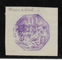 Cachet MAGZEN MARRAKECH N°15 - Octogonal Violet S/fragment - 1892 - TTB - Locals & Carriers