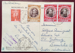 POSTA AEREA Sa.15 Etc 1947 100L>1948 SUMATRA INDONESIA ! (Vatican Vaticano Lettera Cover Cartolina Air Mail Par Avion - Covers & Documents