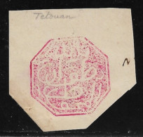 Cachet MAGZEN TETOUAN N°25c - Octogonal Rouge S/Fragment - 1892 - TTB - Lokale Post