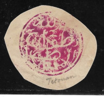 Cachet MAGZEN TETOUAN N°26c - Circulaire Rouge S/Fragment - 1892 - TTB - Lokale Post
