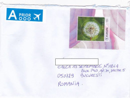 DANDELION, FINE STAMPS ON COVER, 2021, BELGIUM - Lettres & Documents