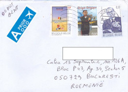 BEACH, TRUMPET SINGER, POLITICIAN, FINE STAMPS ON COVER, 2021, BELGIUM - Brieven En Documenten