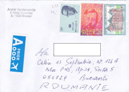 KING  BAUDOUIN, MAX WEBER, CASTLE, FINE STAMPS ON COVER, 2021, BELGIUM - Brieven En Documenten