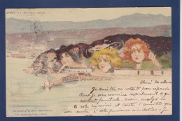 CPA Killinger Surréalisme Montage Suisse Allemagne Circulé Art Nouveau Nice - Mon