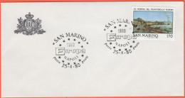 SAN MARINO - 1980 - 170 20ª Mostra Del Francobollo Europa + Annullo Europa '80 Napoli - Ufficio Filatelico Di Stato - Covers & Documents