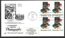 USA. N°1203 De 1978 Sur Enveloppe 1er Jour. Photographie. - Photographie