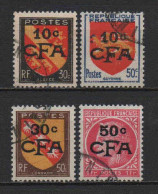 Réunion  - 1949 - Tb De France Surch - N° 281 à 284 - Oblit - Used - Used Stamps
