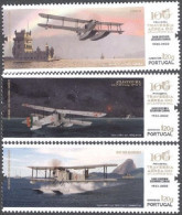 BRAZIL &  PORTUGAL - FIRST CROSSING OF THE SOUTH ATLANTIC BY AIRPLANE- CENTENARY - TRIPTICS - BOTH ISSUES 2022 - MINT - Neufs