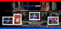 LIBERIA 2023 - PREOLYMPIC YEAR 2024 PARIS OLYMPIC GAMES JEUX - TENNIS CYCLING FOOTBALL WEIGHTLIFTING FENCING - MNH - Summer 2024: Paris