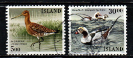 ISLANDA - 1988 - FAUNA LOCALE: LIMOSA LIMOSA E CLANGULA HYEMALIS - USATO - Gebraucht