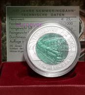 25 Euro Gedenkmünze 2004 Österreich / Austria - 150 Jahre Semmeringbahn - Silber / Niob - Autriche