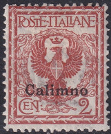 Italy Aegean Calino 1912 Sc 1 Egeo Sa 1 MH* Crazed Gum - Egeo (Calino)