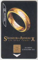 FRANCE - Lord Of The Rings The Ring, 50U , 10/02, Used - 2001