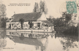 CPA (58 Nièvre) Bazoches Du Morvan Vue Prise Sur L'étang Et Le Moulin Très Animée - Bazoches