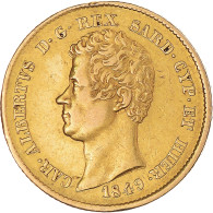 Monnaie, États Italiens, SARDINIA, Carlo Alberto, 20 Lire, 1849, Genoa, TTB - Italian Piedmont-Sardinia-Savoie