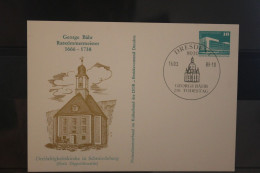 DDR 1988; George Bähr; Wertstempel Bauten, Klein; 10 Pf.; ESST - Cartes Postales Privées - Oblitérées