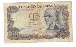 SPAGNA 100 PESETAS MANUEL DE FALLA 1970 - 100 Peseten