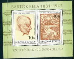 HUNGARY 1981 Bartok Centenary Block MNH / **  Michel Block 148 - Ungebraucht