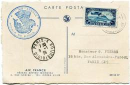 SYRIE CARTE POSTALE AIR FRANCE DEPART DAMAS 5 JA 38 POUR LA FRANCE - Cartas & Documentos