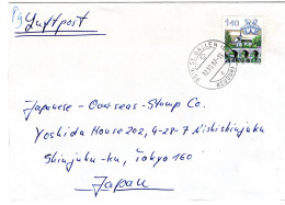 66322 - Schweiz - 1987 - Fr.1,40 Tierkreiszeichen EF A LpBf ST.GALLEN -> Japan - Covers & Documents