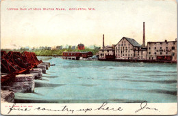 Wisconsin Appleton Upper Dam At High Water Mark 1907 - Appleton
