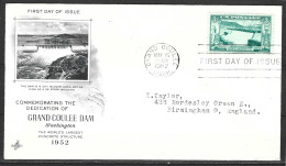 USA. N°560 De 1952 Sur Enveloppe 1er Jour. Barrage. - Wasser