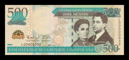 República Dominicana 500 Pesos Dominicanos 2012 Pick 186b Low Serial 932 Sc Unc - Repubblica Dominicana