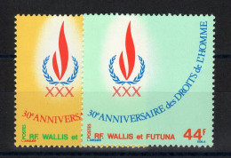 Wallis & Futuna - YV 224 & 224 N** Gomme Tropicale Mate , Droits De L'homme , Cote 4,90 Euros - Neufs