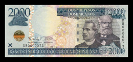 República Dominicana 2000 Pesos Dominicanos 2012 Pick 188b Low Serial 73 Sc Unc - Repubblica Dominicana