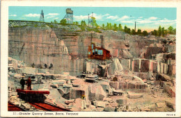 Vermont Barre Granite Quarry Scene Curteich - Barre