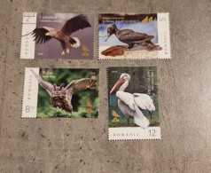 ROMANIA BIRDS SET USED - Gebruikt