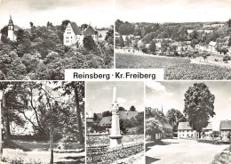 Reinsberg Im Kreis Mittelsachsen, Gesamtansicht, Straßenpartie, Denkmal Gelaufen 1982 - Reinsberg (Sachsen)