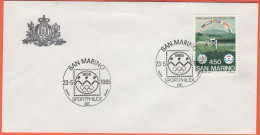 SAN MARINO - 1985 - 450 Primi Giochi Sportivi Dei Piccoli Stati + Annullo Sportphilex '85 23/05/1985 -Ufficio Filatelico - Lettres & Documents