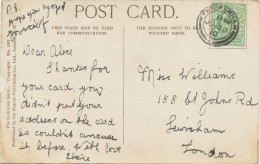 GB „TWICKENHAM“ (LONDON) Superb Double Circle 23mm On Superb Vintage Postcard (Here, Take The Earth An Do. - Love Me And - Storia Postale