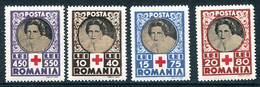 ROMANIA 1945 Red Cross LHM / *. Michel 827-30 - Unused Stamps