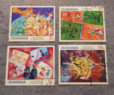 ROMÂNIA THE OLYMPIC GAMES IN THE IMAGINATION OF CHILDREN SET USED - Gebraucht