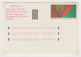 Canada: Speciale Kerestvignetten Nr 2/ 1984 - Stamped Labels (ATM) - Stic'n'Tic