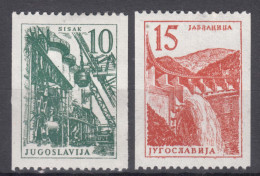 Yugoslavia Republic 1958 Industry And Architecture, Rollen Mi#839-840 Mint Hinged - Nuevos
