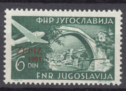 Yugoslavia Republic 1951 Airmail Mi#653 Mint Hinged - Nuevos