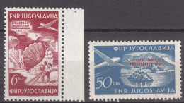 Yugoslavia Republic, Airmail 1951 Mi#666-667 Mint Hinged - Nuevos