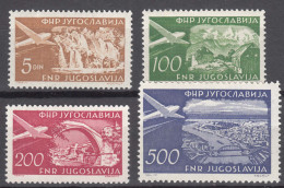 Yugoslavia Republic 1951 Airmail Mi#689-692 Mint Hinged - Nuevos