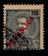 ! ! Inhambane - 1917 D. Carlos Local Republica 700 R - Af. 101 - Used - Inhambane