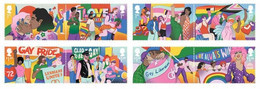 GB UK 2022 50 Years Of The UK Pride Movement, Lesbian And Gay Liberation, LGBT LGBTQ , 8v Stamps MNH Set (**) - Sin Clasificación