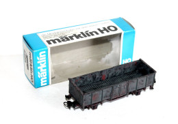 MARKLIN HO WAGON TOMBEREAU N°4465, MINIATURE TRAIN PEINT MAIN PAR MAITRE ARTISAN - MODELE FERROVIAIRE (1505.33) - Coches De Mercancía